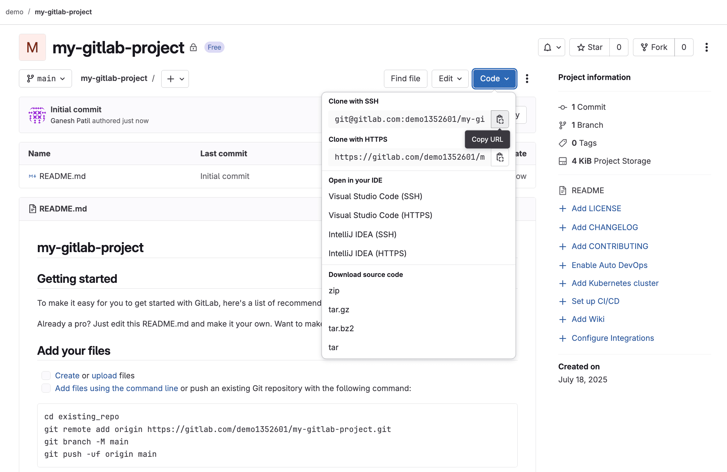 gitlab-clone-url